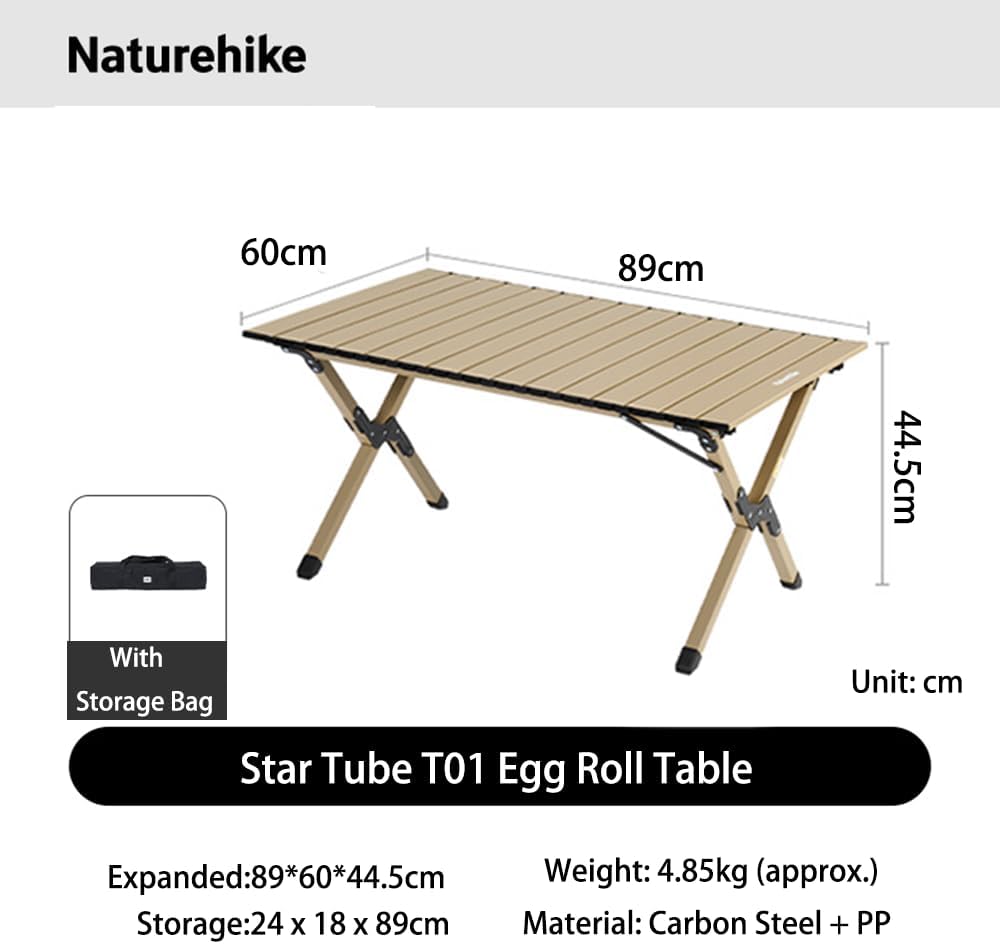 Naturehike Simple Star T01 Egg Roll Table 89x60x44.5 - Khaki