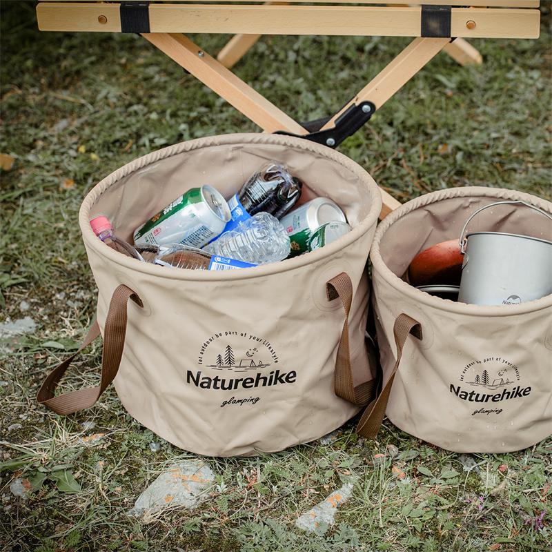 Naturehike foldable round bucket 20L - Light Brown