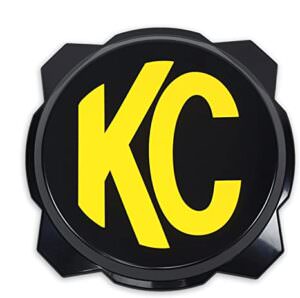 KC | 6″ PRO6 GRAVITY LIGHT COVER | BLACK WITH YELLOW KC LOGO EA