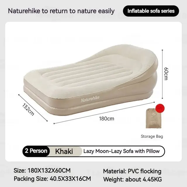 Naturehike Lanyue Double Sofa With Pillow 180x132x60 - Beige