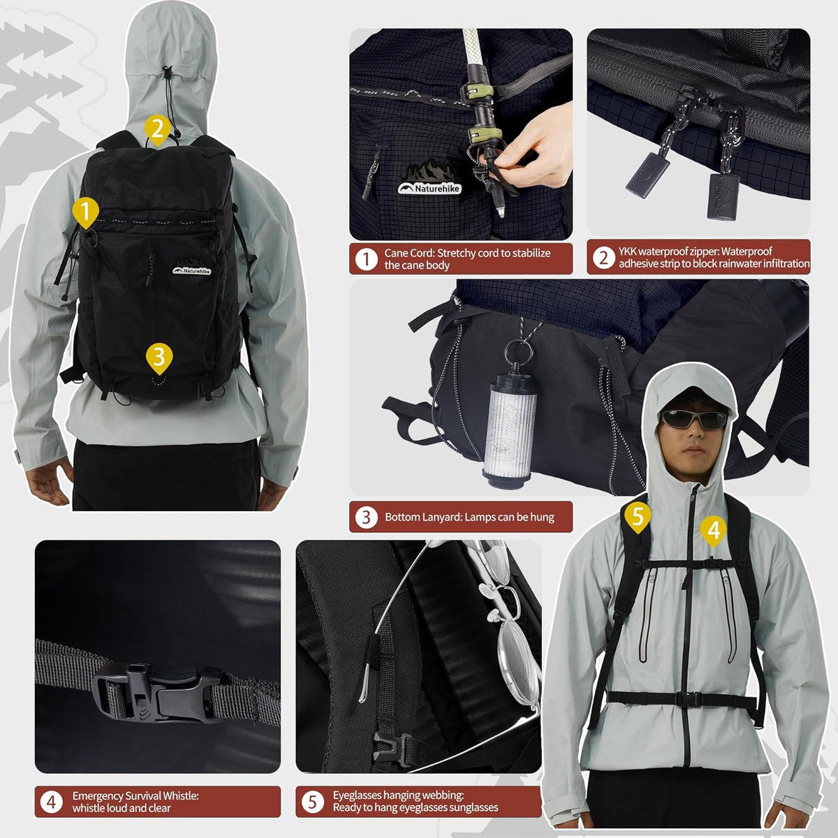 Naturehike Helium Backpack - Black (25L)