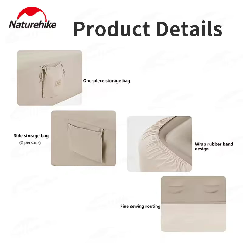 Naturehike Half Summer - Cotton Air Cushion Bedspread Cover Double- Lavender