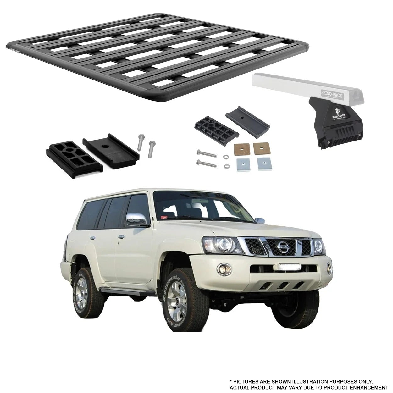 RHINO-RACK | PIONEER PLATFORM 6 | PATROL Y61 (SWB) 1998-2023 | RL 1500MM X 1430MM