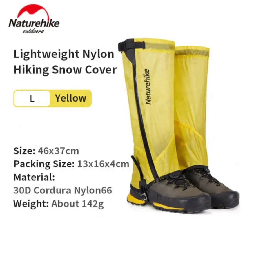 Naturehike Ultralight Nylon Gaiters XS 35-37) - Yellow