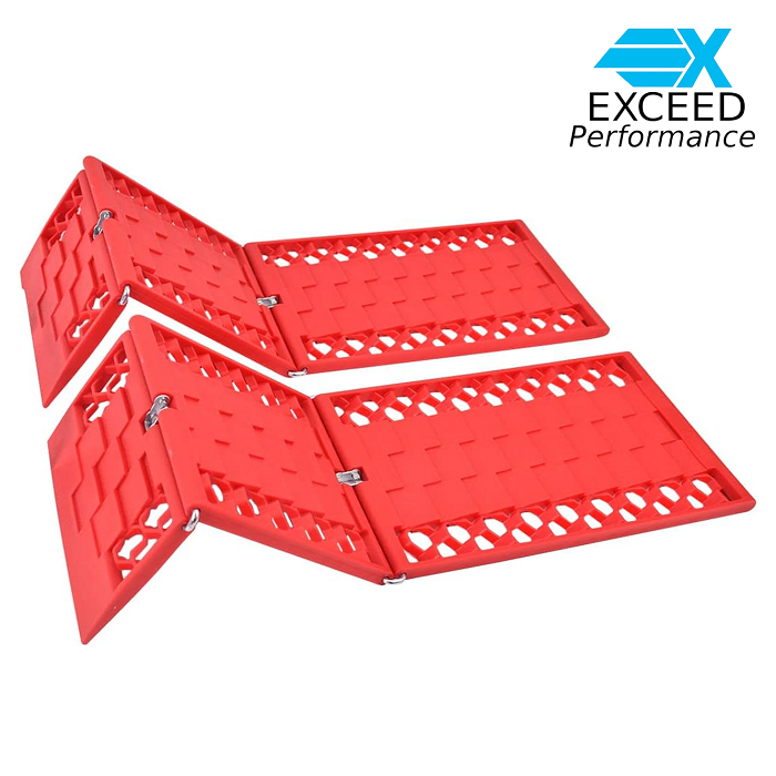 Exceed Foldable traction board Red (Pair)