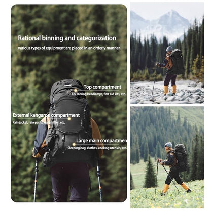 Naturehike Helium Waterproof Hiking Bag 70L - Black