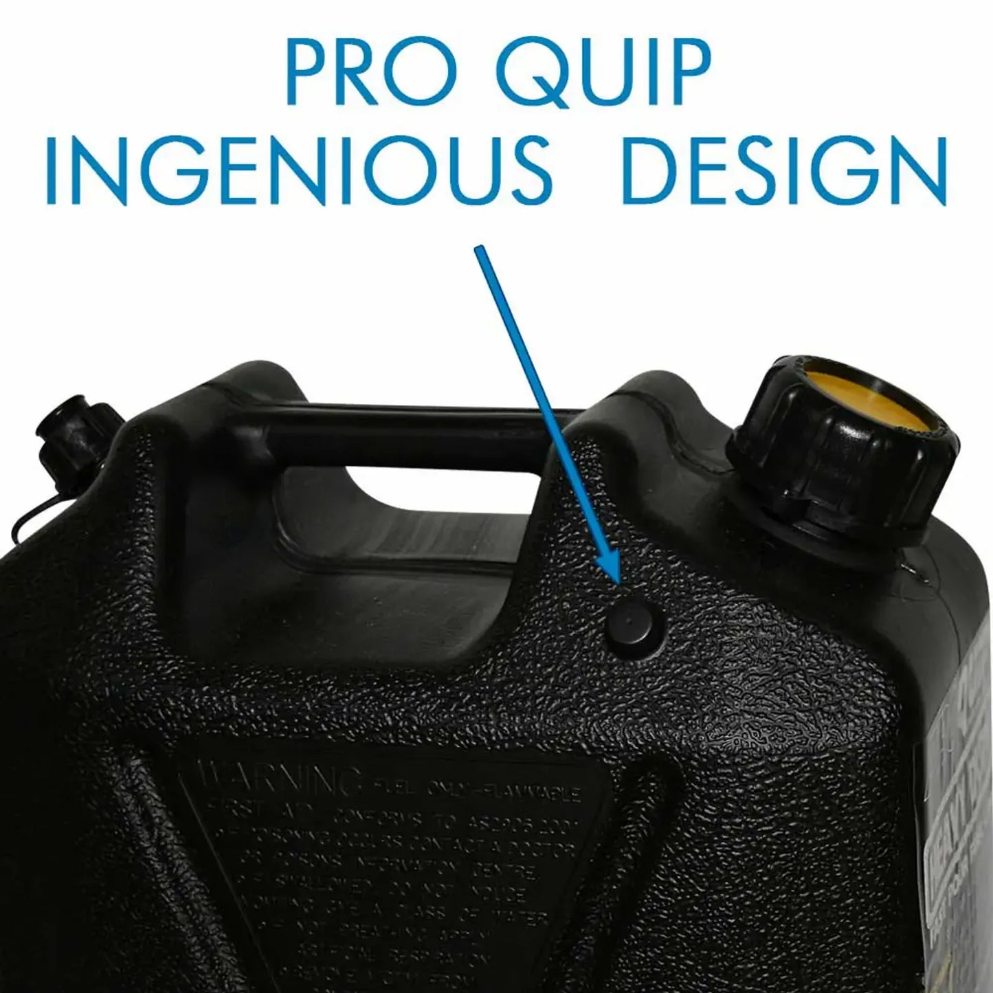 PRO EQUIP - HEAVY DUTY 10L BLACK PLASTIC FUEL CAN