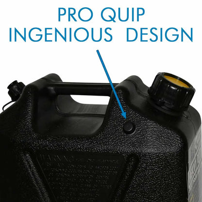 PRO EQUIP - HEAVY DUTY 10L BLACK PLASTIC FUEL CAN