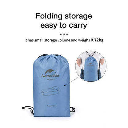 Naturehike Double Pillow Lazy Inflatable Sofa 180x70x52 - Blue