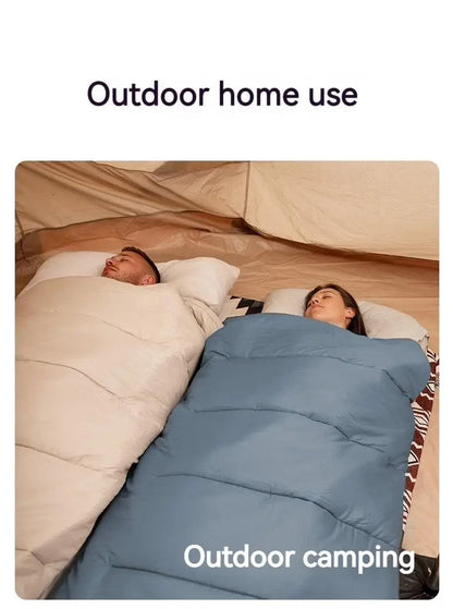 Naturehike RiXuan Envelope Hooded USB-Heating Cotton Sleeping Bag Right Zipper 220x80 - Brown