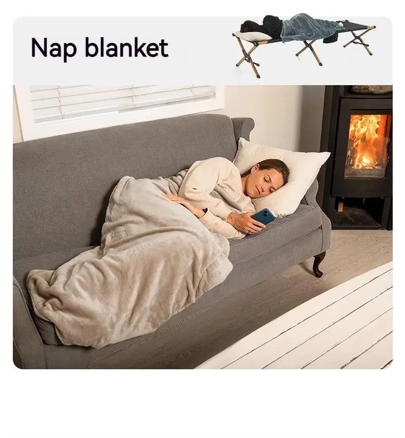 Naturehike RiXuan Envelope Hooded USB-Heating Cotton Sleeping Bag Right Zipper 220x80 - Brown