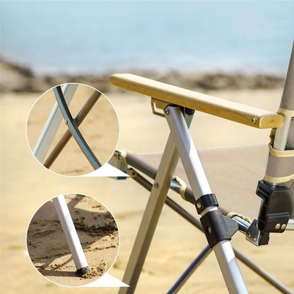 Naturehike Aluminum alloy folding lying Chair - Khaki
