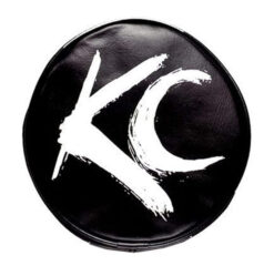 KC | 6″ LIGHT COVER SOFT BLACK W/ WHITE KC LOGO | PAIR