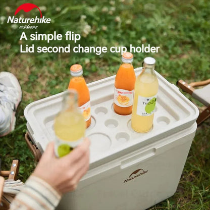 Naturehike Lamando 24H Outdoor Antibacterial Cooler Box 24L - Beige Grey