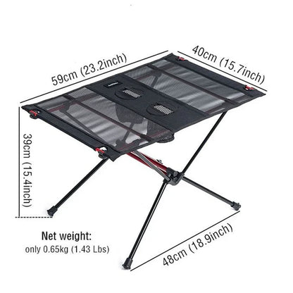 Naturehike Outdoor lightweight folding table (Large) - Black