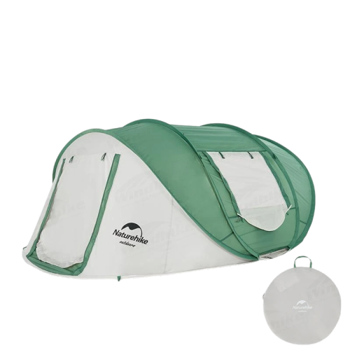 Naturehike 3-4 Hand Pop Up Automatic Tent - Green & Grey