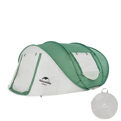 Naturehike 3-4 Hand Pop Up Automatic Tent - Green & Grey