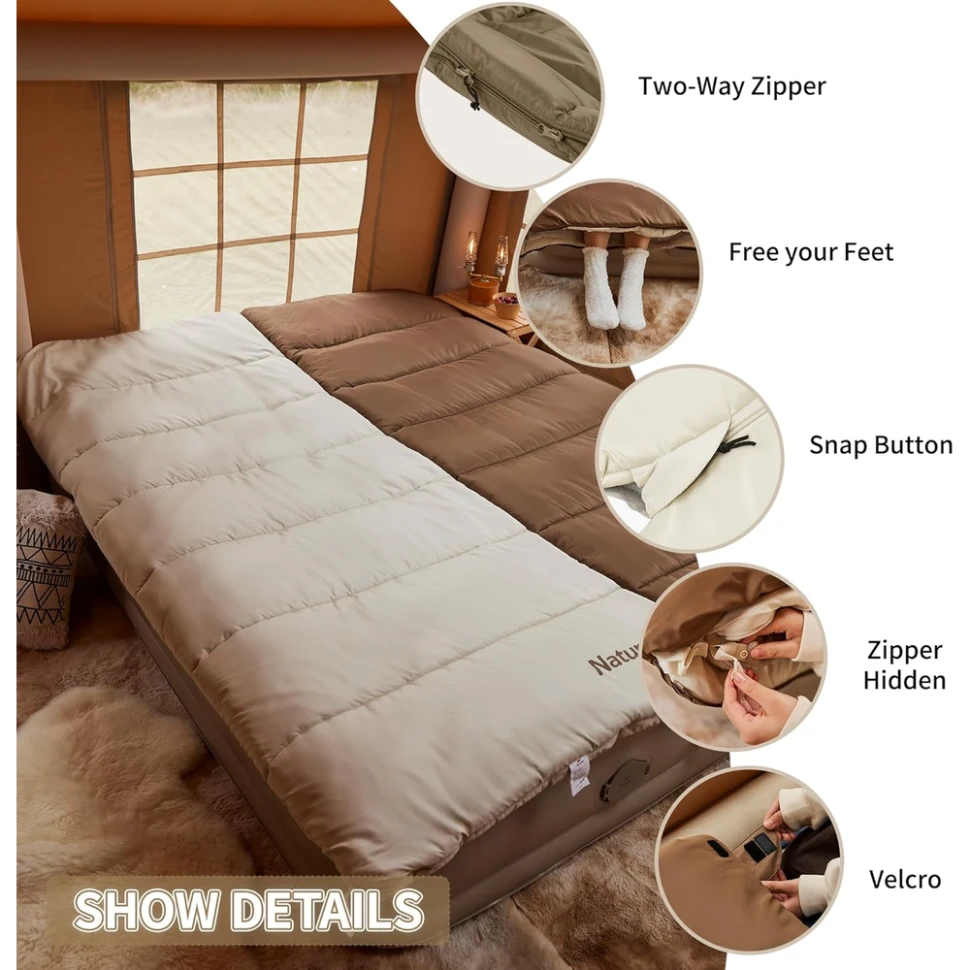 Naturehike Cengran Layered Sleeping Bag 3 Layer 210x90 - Brown