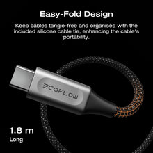 EcoFlow RAPID Pro USB-C to USB-C Cable (240W, Nylon) 182cm - Black