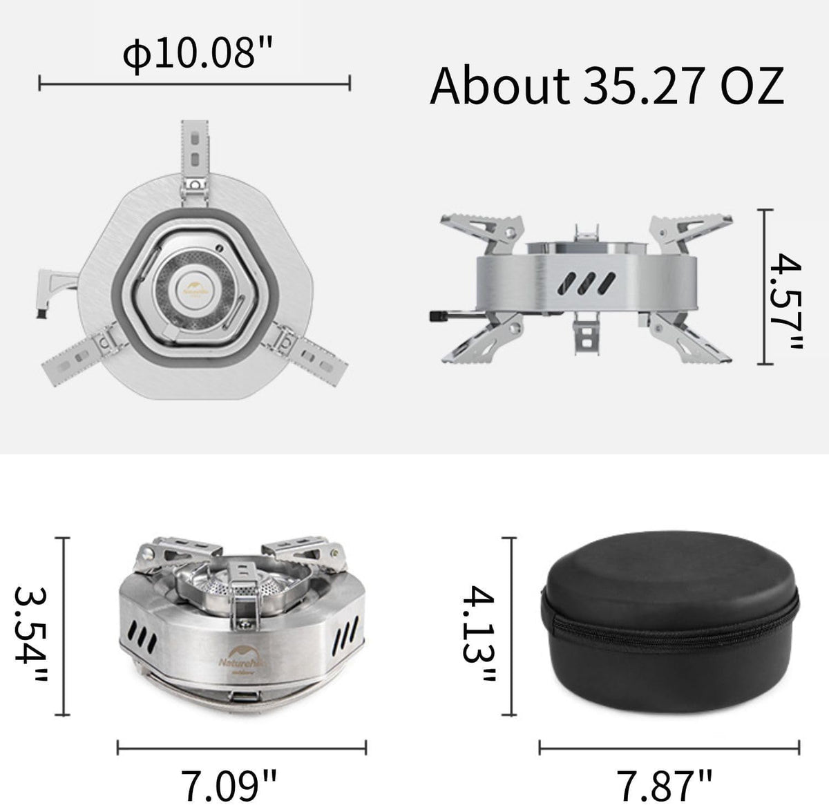 Naturehike High Power Folding Gas Stove - Silver