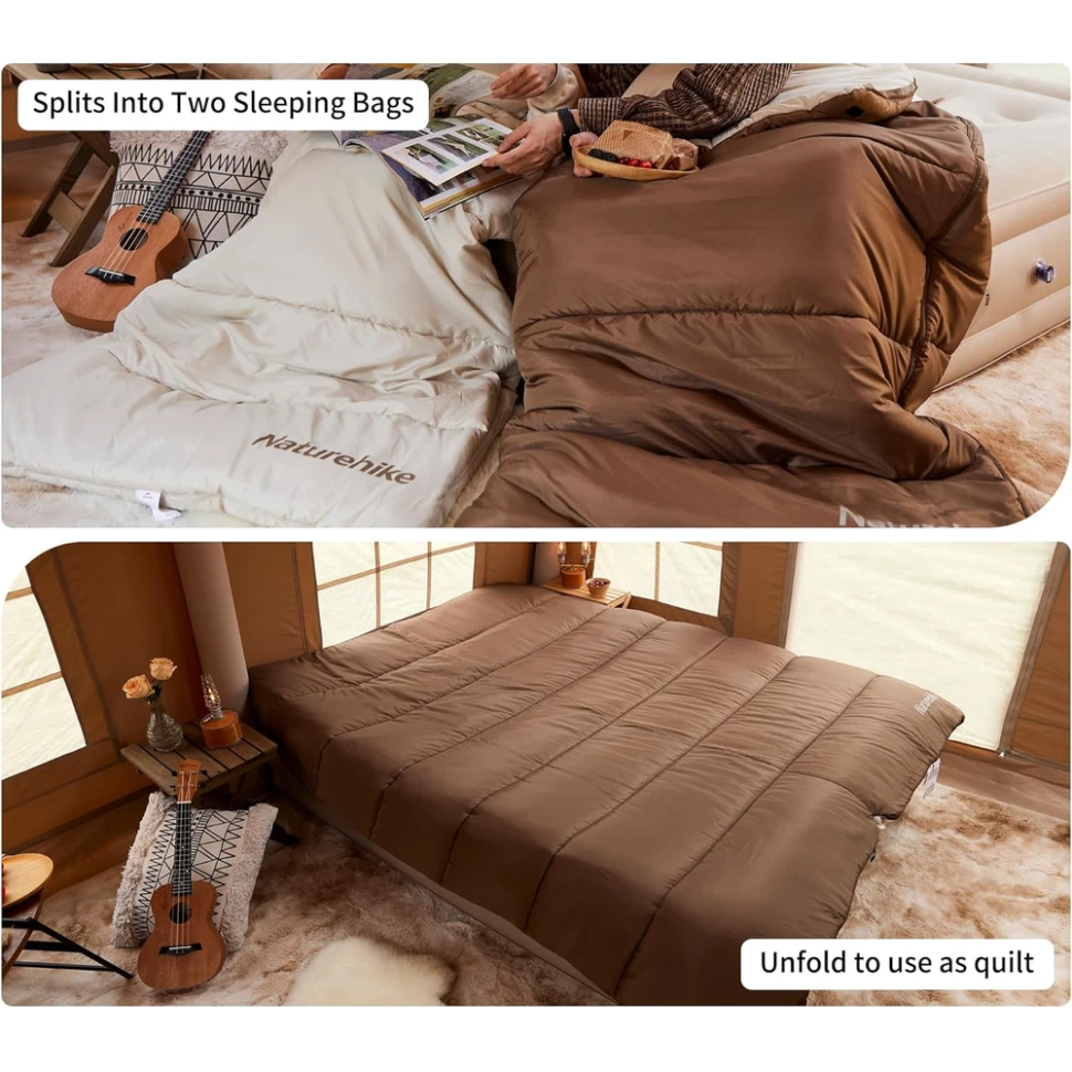 Naturehike Cengran Layered Sleeping Bag 3 Layer 210x90 - Brown