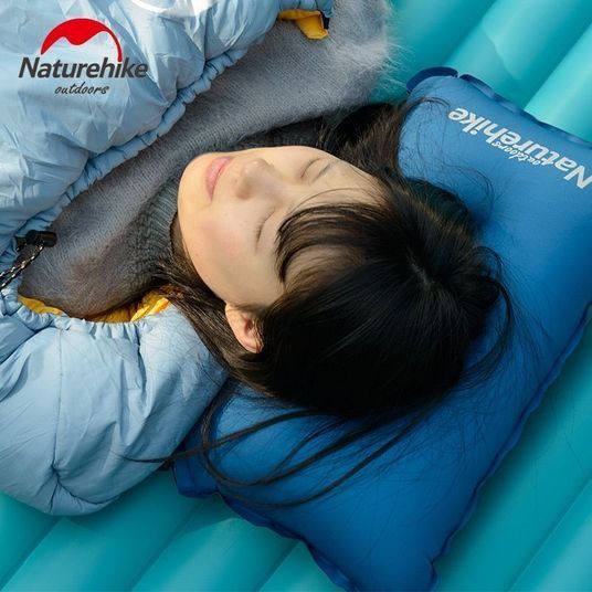 Naturehike Sponge Automatic Inflating Pillow - Blue