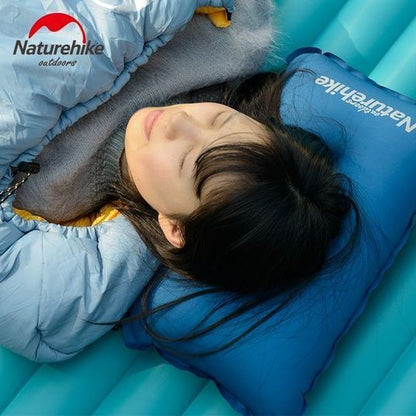 Naturehike Sponge Automatic Inflating Pillow - Blue