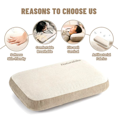 Naturehike Memory Foam Comfort Square Pillow - Khaki