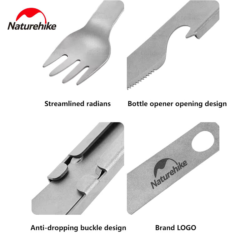 Naturehike titanium knife, fork and Spoon set - Titanium