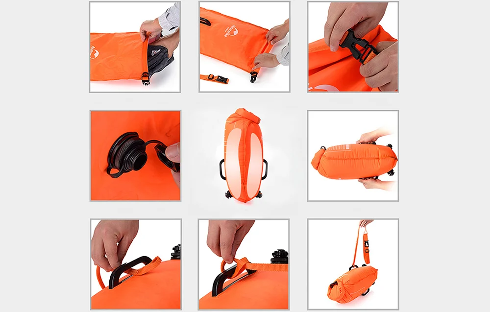 Naturehike 18L inflatable waterproof Bag - Orange