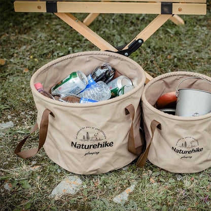 Naturehike foldable round bucket 20L - Light Brown