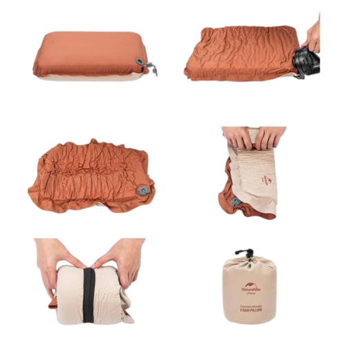 Naturehike 3D Comfortable Silent Foam Pillow - Apricot
