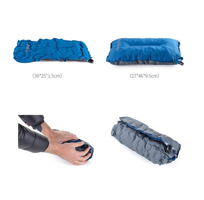 Naturehike Sponge Automatic Inflating Pillow - Blue