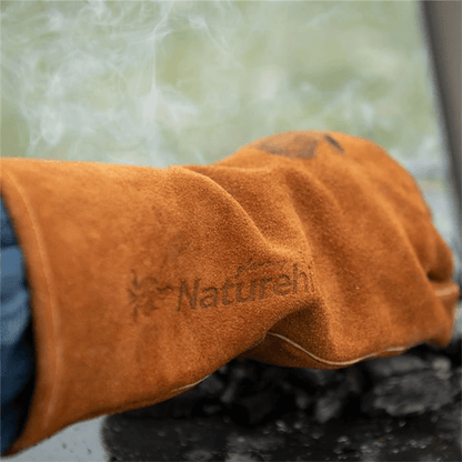 Naturehike GP-02 Flame Retardant Heat Insulation Gloves (Medium) - Brown