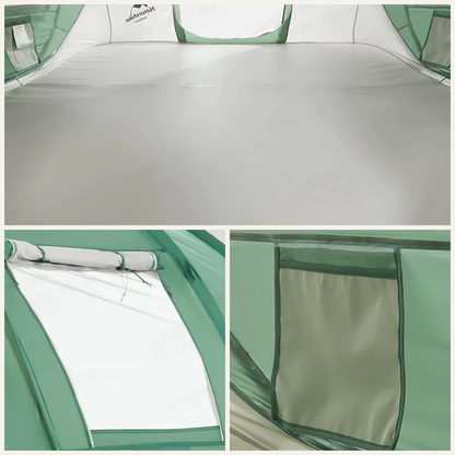 Naturehike 3-4 Hand Pop Up Automatic Tent - Green & Grey