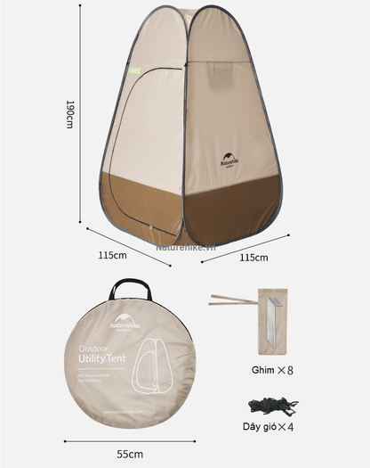 Naturehike Foldable Portable Changing Tent - Brown