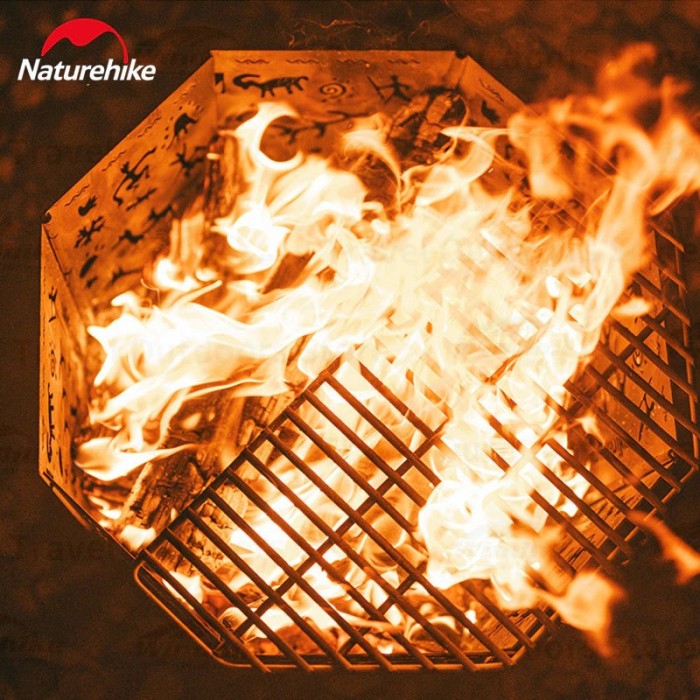 Naturehike Totem Folding Fire Pit - Black