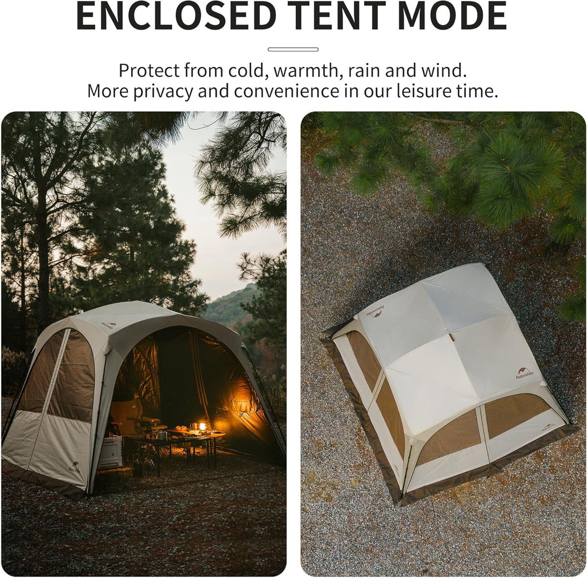 Naturehike Door Curtain For - Cloud Boundar Quick Opening Canopy - Quicksand Gold