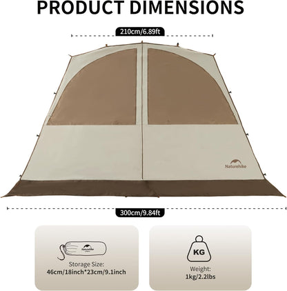 Naturehike Door Curtain For - Cloud Boundar Quick Opening Canopy - Quicksand Gold