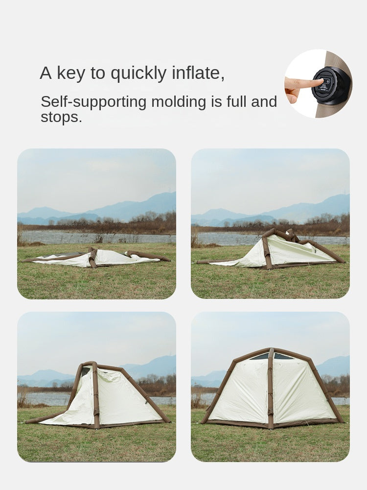 Naturehike Ango Pro Inflatable Tent 240x240x180 - Khaki/Brown