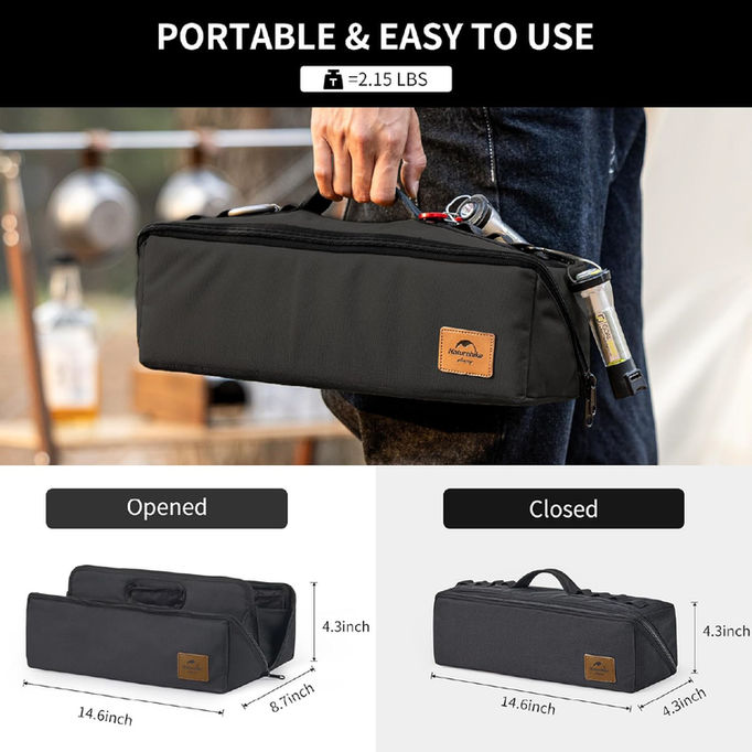 Naturehike Lingxing Tool Storage Bag - Black (37*11*11)
