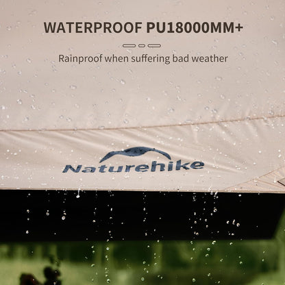 Naturehike Cloud Skies Awning Canopy Lite - Dark Brown Hexagon Vinyl-S (400*292)