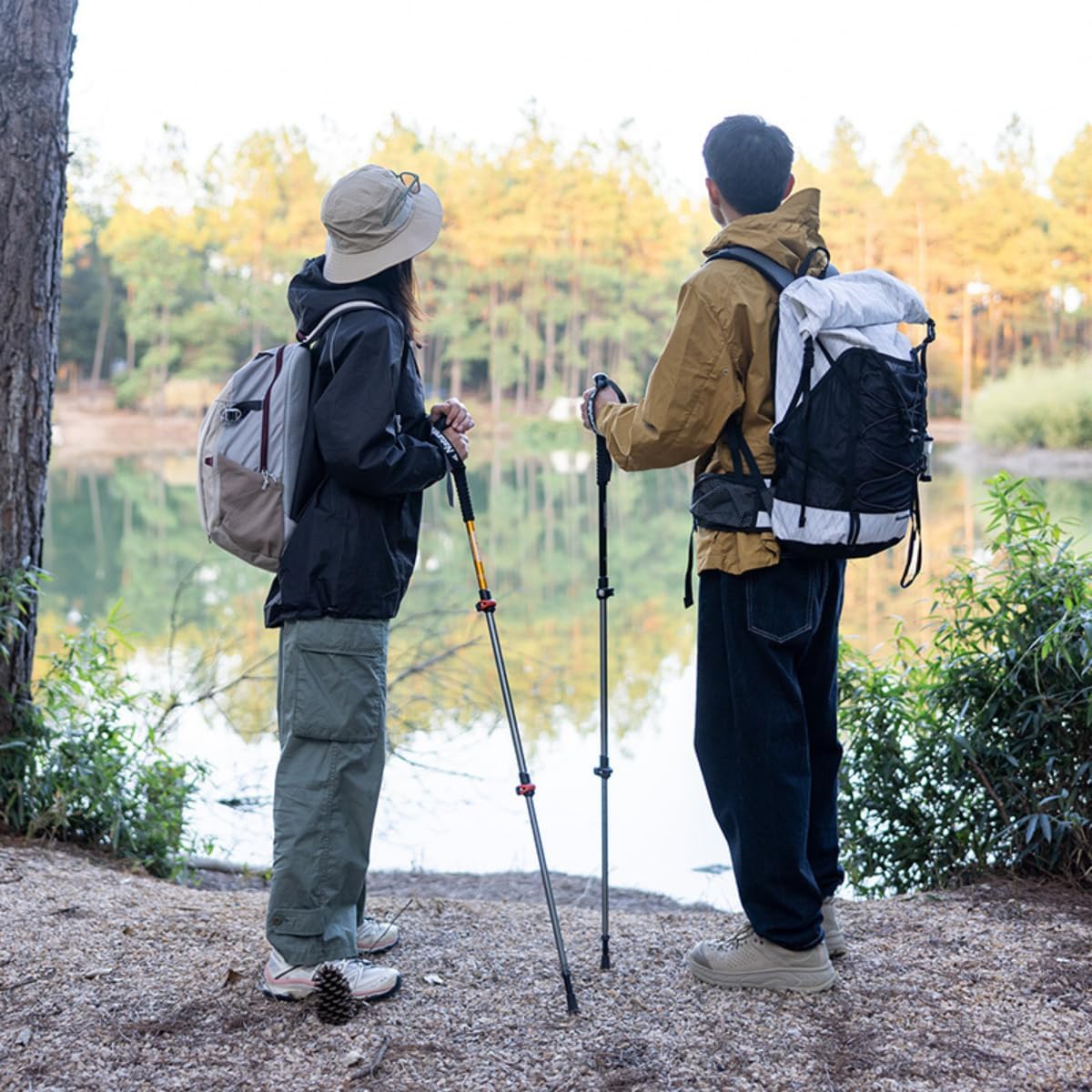 Naturehike ST01 3-Node 6061 AL Trekking Pole - Black (62-135CM）