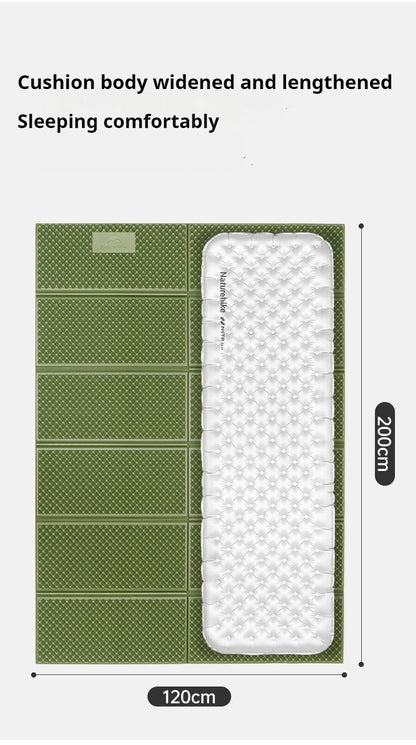 Naturehike Double Troues-R1.8 Egg Nest Folding Moisture Proof Pad 200x120x1.8 - Olive Green
