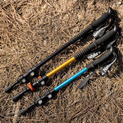 Naturehike ST01 3-Node 6061 AL Trekking Pole - Black (62-135CM）