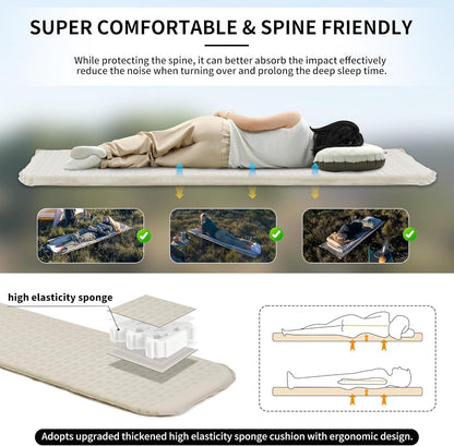 Naturehike Ultralight automatic Inflatable Sleeping Pad - Beige