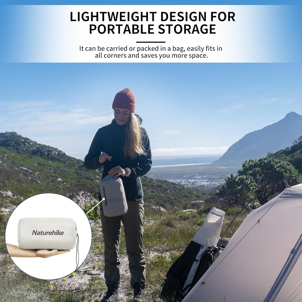 Naturehike Ultralight automatic Inflatable Sleeping Pad - Beige