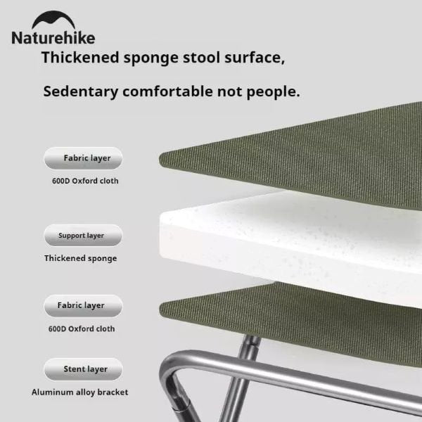 Naturehike Yamami XL01 Ultra Light Folding Stool - Green