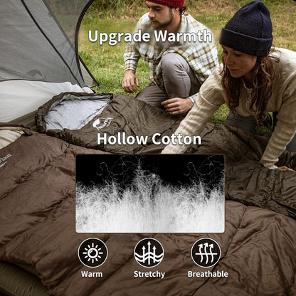 Naturehike U series envelope sleeping Bag with hood U350 - Green