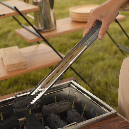 Naturehike Four-piece barbecue tool set - Wood + stainless steel